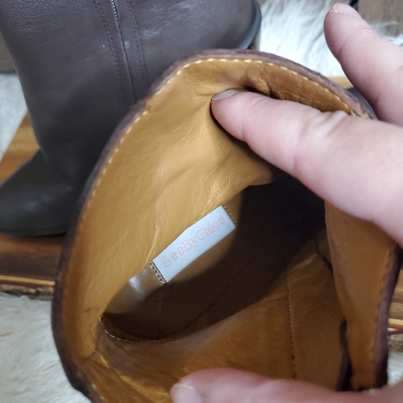 Chloé Fringe Wedge Booties - Picture 2 of 5